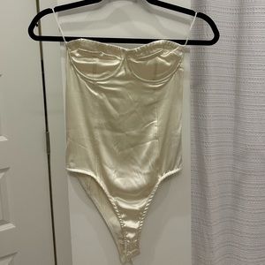 Satin effect corset Zara bodysuit